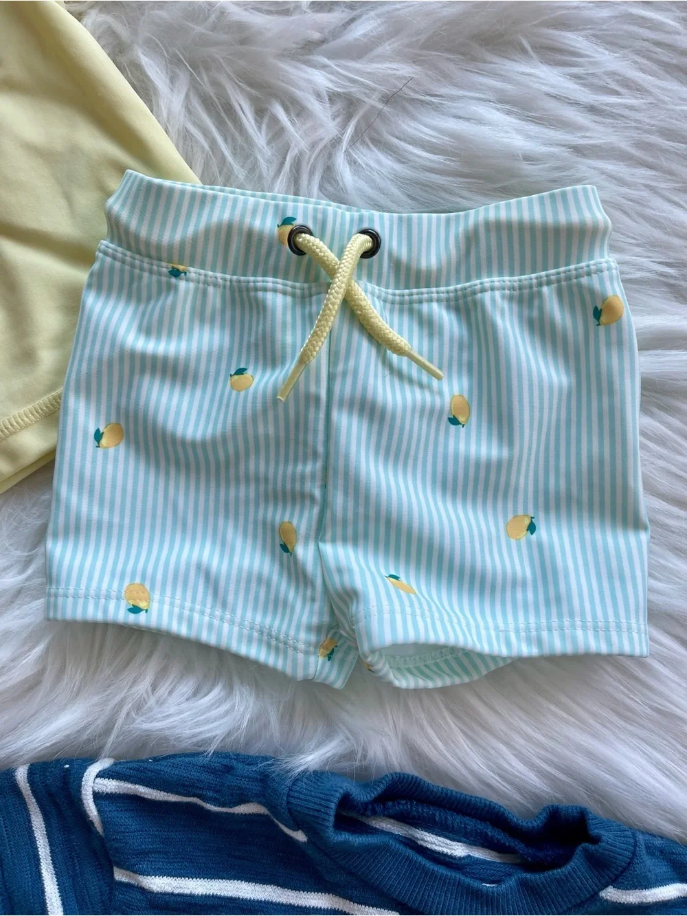 Kids Summer Tee and Shorts Set - Yellow & Blue